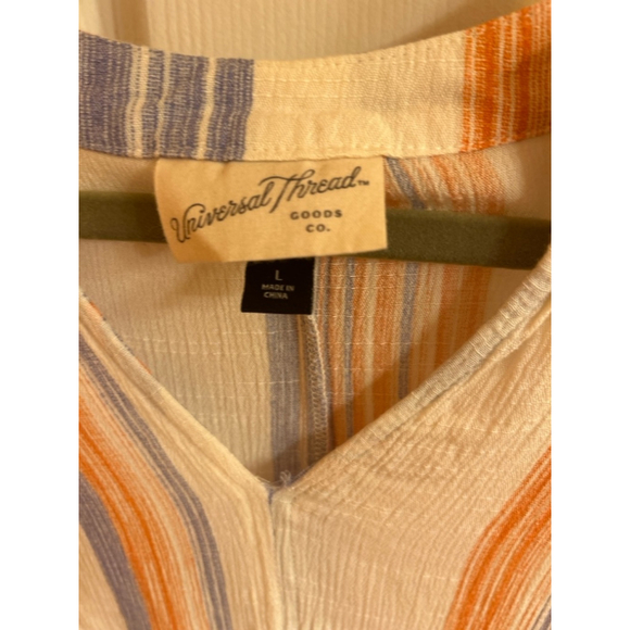 Women's Universal Thread Blouse, L, White & Orange - Picture 6 of 6